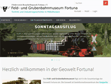 Tablet Screenshot of feldbahn-fortuna.de